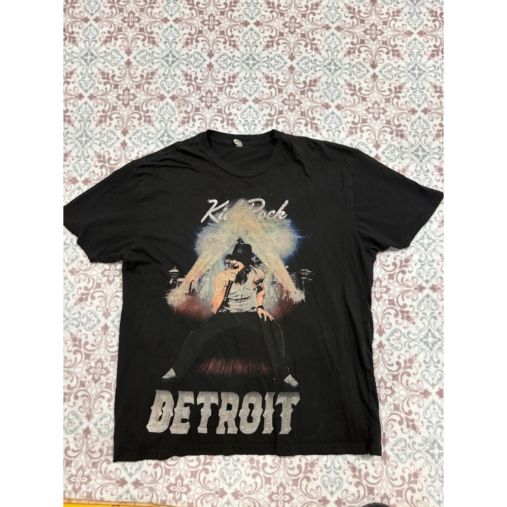 Kid Rock Detroit Little Caesars Arena Inaugural Show T-Shirt Black XL